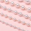 Abs Pearl Chain Connected Beads Wedding Handmade Diy Accessories Hair Material Hand