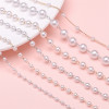 Abs Pearl Chain Connected Beads Wedding Handmade Diy Accessories Hair Material Hand