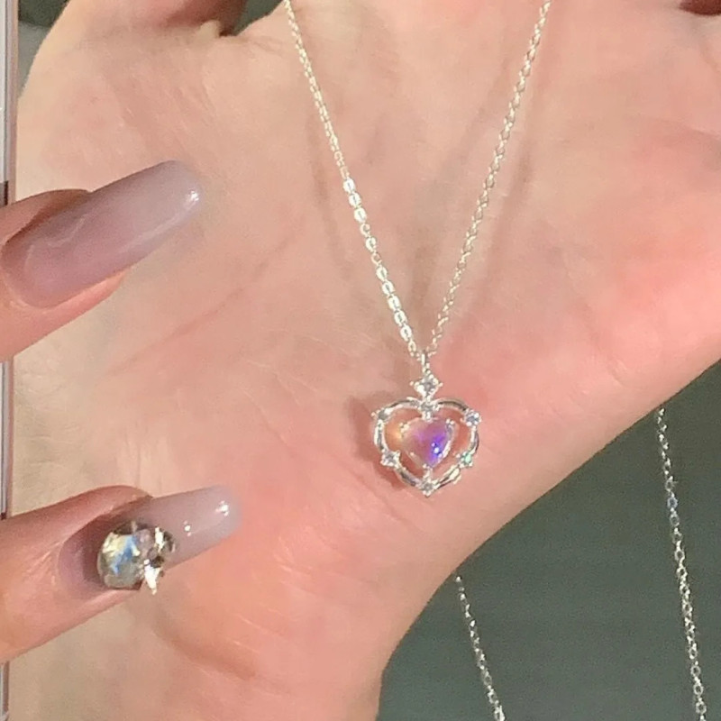 Six-piece Necklace Set for Students Sweet Love Female Clavicle Chain Niche High-end