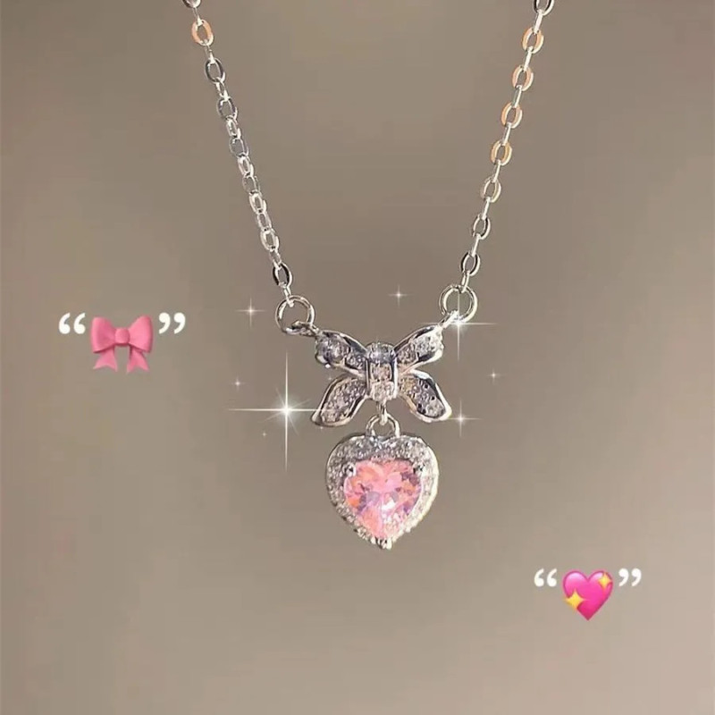 Six-piece Necklace Set for Students Sweet Love Female Clavicle Chain Niche High-end