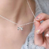 Three-dimensional Sweet Bow Necklace for Women in Summer Light Luxury Niche Design Ins