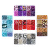 10-grid Box Set of Rice Beads Sequins Imitation Pearl Material Package Handmade Diy