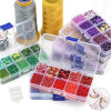 10-grid Box Set of Rice Beads Sequins Imitation Pearl Material Package Handmade Diy