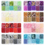 10-grid Box Set of Rice Beads Sequins Imitation Pearl Material Package Handmade Diy