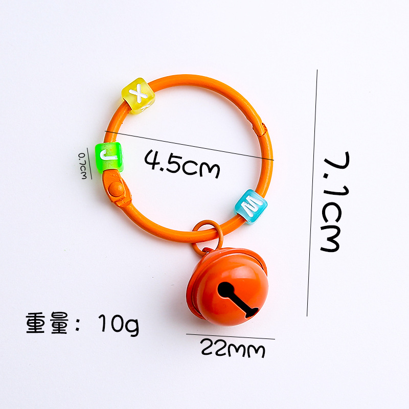 45mm Color Painted Bell Key Ring Pendant Diy Candy Girly Heart Creative Bag Small Gift