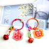 Ins Style Colorful Paint Bell Key Ring Pendant Creative Chain Diy Card 45mm Jewelry