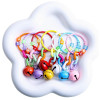 Ins Style Colorful Paint Bell Key Ring Pendant Creative Chain Diy Card 45mm Jewelry