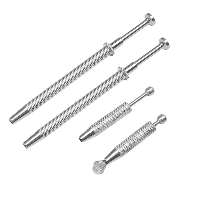 Aluminum Alloy + Steel Claw Screw Ball Grabbing Artifact Tweezers Gemstone Loose Bead Diy