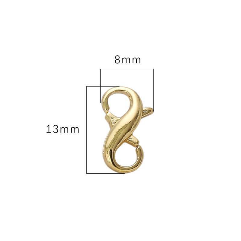 14k/18k Gold-filled 8-character Buckle Spring Bracelet Necklace Closing Handmade Diy