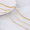 2mm-6mmab Color Encrypted Pearl Claw Chain Rhinestone Gold and Silver Bottom Diamond