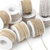 2mm-6mmab Color Encrypted Pearl Claw Chain Rhinestone Gold and Silver Bottom Diamond