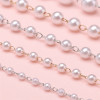 Abs Pearl Chain Connected Beads Wedding Handmade Diy Accessories Hair Material Hand