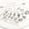 Stainless Steel Single Circle Lobster Clasp Spring Buckle Positioning Beads 9-character