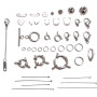 Stainless Steel Single Circle Lobster Clasp Spring Buckle Positioning Beads 9-character