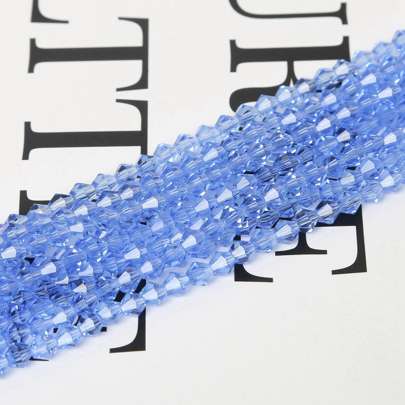 3mm Rhombus Sharp Beads Glass Bracelet Crystal Necklace Pendant Loose Diy Handmade