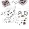 Stainless Steel Single Circle Lobster Clasp Spring Buckle Positioning Beads 9-character
