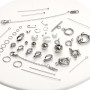 Stainless Steel Single Circle Lobster Clasp Spring Buckle Positioning Beads 9-character