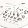Stainless Steel Single Circle Lobster Clasp Spring Buckle Positioning Beads 9-character