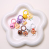 Diy Creative Simulation Hands and Feet Cookies Keychain Pendant Colorful Bell Spring