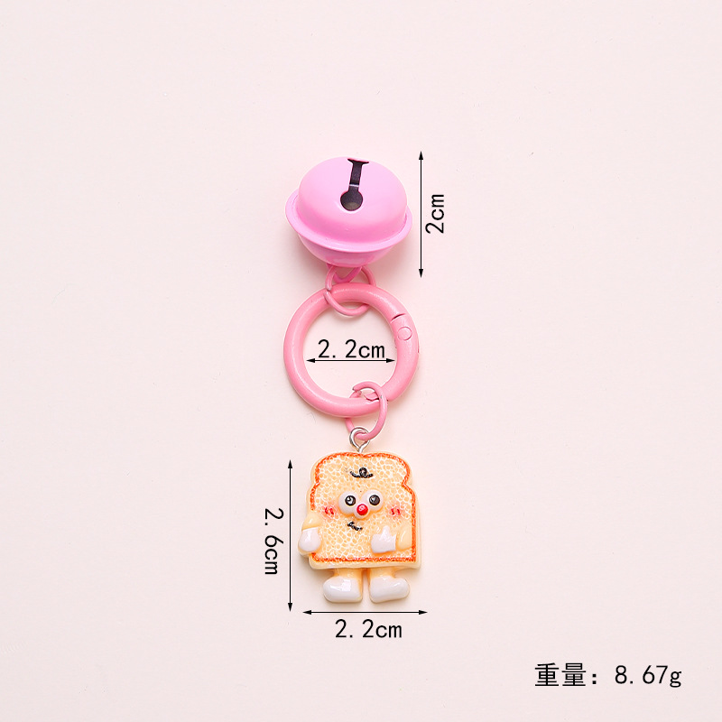 Diy Creative Simulation Hands and Feet Cookies Keychain Pendant Colorful Bell Spring