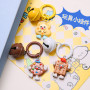 Diy Creative Simulation Hands and Feet Cookies Keychain Pendant Colorful Bell Spring