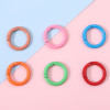 25mm Japanese and Korean Color Alloy Spray-painted Round Keychain Diy Jewelry Accessories
