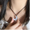 [no. 5 Necklace] Peace and Joy Couple Necklace a Pair of Braided Rope Pendants Buckle
