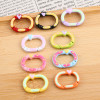 Diy Jewelry Accessories Alloy Color Paint Korean Version Love Oval Hand-painted Dots