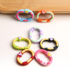 Diy Jewelry Accessories Alloy Color Paint Korean Version Love Oval Hand-painted Dots