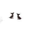 European and American Stainless Steel Zodiac Puppy Earrings Ins Style Small Fashion Cute