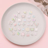 Alloy Matte Silver Tianguan Blessing Overnight Peach Blossom Oil Pendant Diy Bracelet