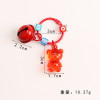 Colorful Cute Transparent Cartoon Resin Bear Bell Keychain Pendant Love Brand Jewelry