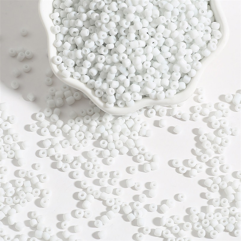 Diy Beads Loose Glass Millet White Transparent Spacer Jewelry Accessories Clothing