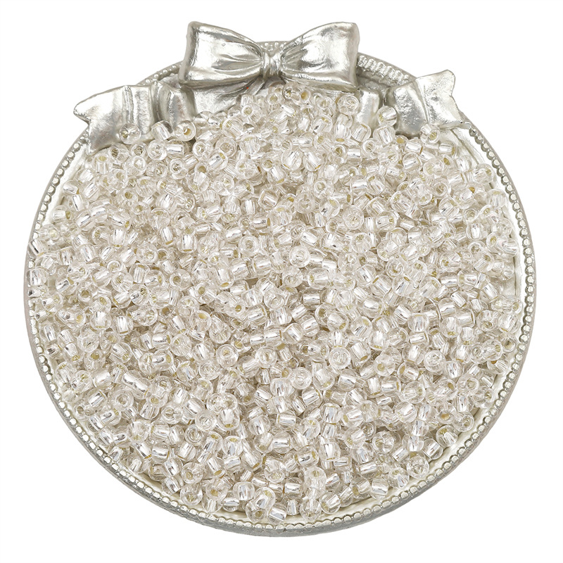 Diy Beads Loose Glass Millet White Transparent Spacer Jewelry Accessories Clothing