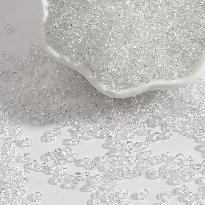 Diy Beads Loose Glass Millet White Transparent Spacer Jewelry Accessories Clothing