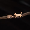 Korean Version Stainless Steel Small Animal Earrings Ins Girls Cute Butterfly Rabbit