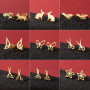 Korean Version Stainless Steel Small Animal Earrings Ins Girls Cute Butterfly Rabbit