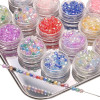 4mm Sectioned Colorful Rhombus Crystal Beads Glass Diy Handmade Loose Material Package
