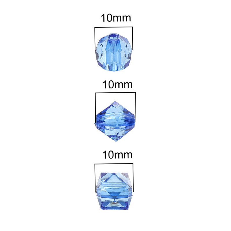 10mm Faceted Rhombus Crystal Beads Round Square Diy Handmade Loose Material Jewelry
