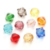 10mm Faceted Rhombus Crystal Beads Round Square Diy Handmade Loose Material Jewelry