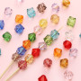 10mm Faceted Rhombus Crystal Beads Round Square Diy Handmade Loose Material Jewelry