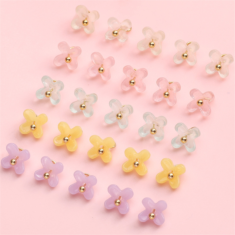 Resin Osmanthus Pendant Beads Hand String Handmade Diy Necklace Bracelet Clothing