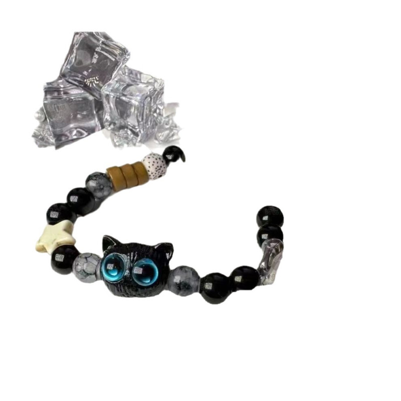 August Bracelet Bell Safety Lock Cartoon Ice Crack Kt Eighteen Seeds Skull Cat