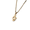 Girls Music Series Stainless Steel Note Pendant Necklace Earrings Three-piece Jewelry Set