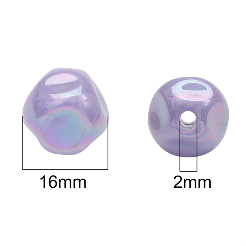 Acrylic Solid Color Plated Beads Fig String Handmade Diy Necklace Bracelet Clothing