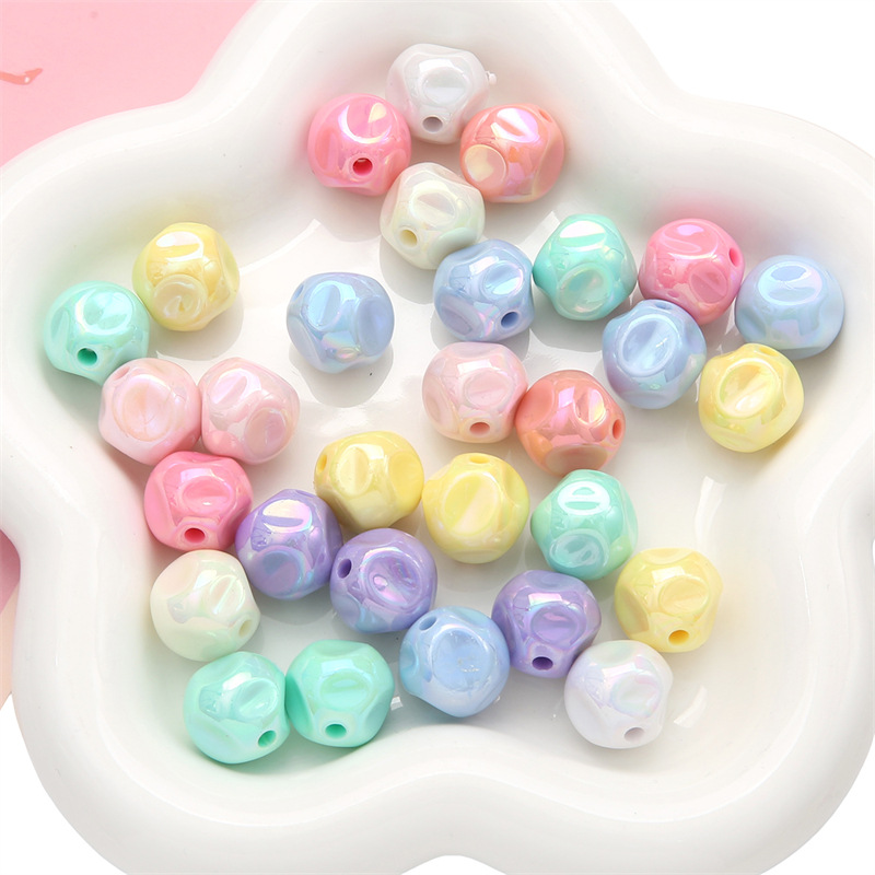 Acrylic Solid Color Plated Beads Fig String Handmade Diy Necklace Bracelet Clothing