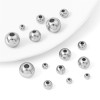 Stainless Steel Smooth Round Beads Small Hole Separated Bracelet Necklace Loose Handmade
