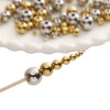Stainless Steel Smooth Round Beads Small Hole Separated Bracelet Necklace Loose Handmade
