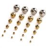 Stainless Steel Smooth Round Beads Small Hole Separated Bracelet Necklace Loose Handmade
