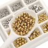 Stainless Steel Smooth Round Beads Small Hole Separated Bracelet Necklace Loose Handmade